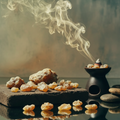 Raw Frankincense Resin with smoke